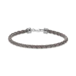 Thomas Sabo Läderarmband grå – A2011-682-5
