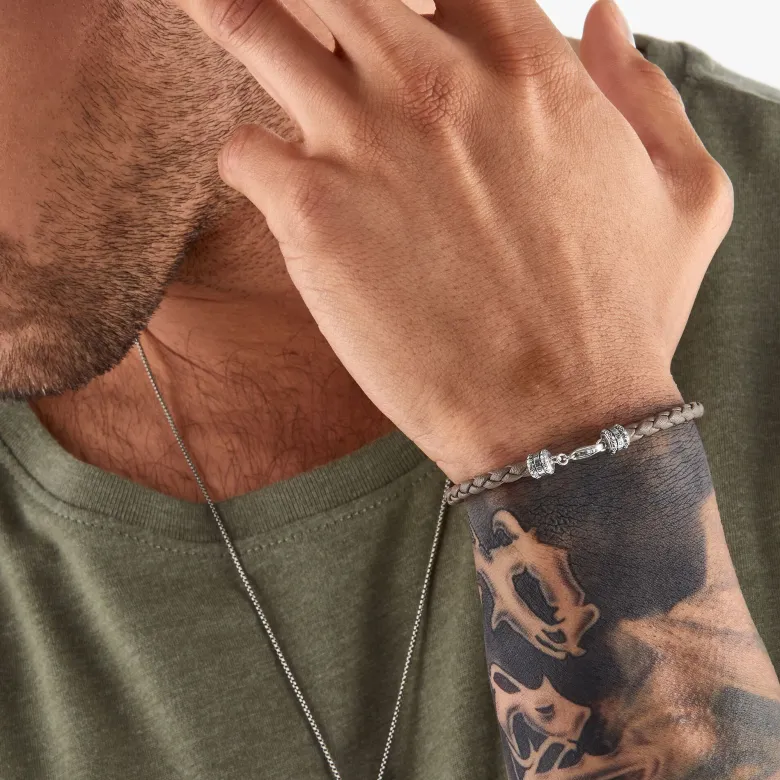 Thomas Sabo Läderarmband grå – A2011-682-5