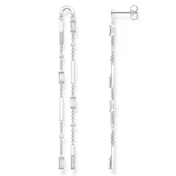 Thomas Sabo Örhängen Kantiga Stenar med Baguetteslipning Långa – H2090-051-14 (MEGA KAMPANJ)