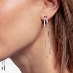 Thomas Sabo Örhängen Kantiga Stenar med Baguetteslipning Långa – H2090-051-14 (MEGA KAMPANJ)