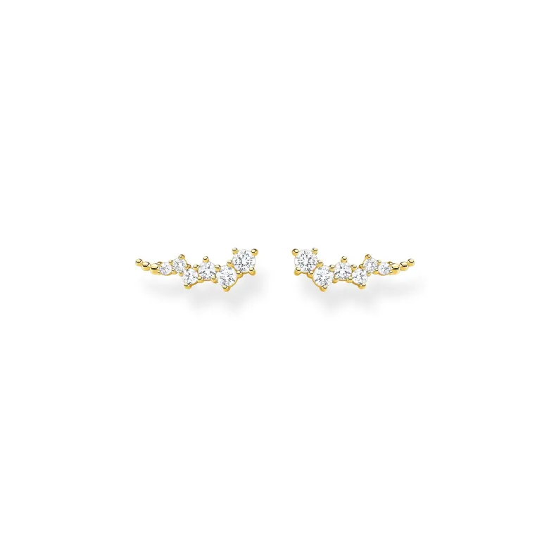Thomas Sabo Örhängen Öronklättrare Vita Stenar Guld – H2157-414-14