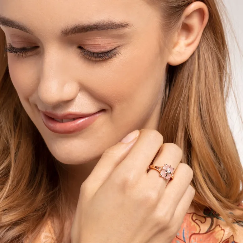 Thomas Sabo Ring Rosa Sten Med Stjärna – TR2288-417-9
