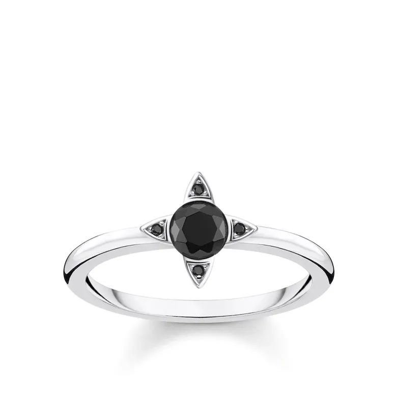 Thomas Sabo Ring Svarta Stenar Silver – TR2268-643-11