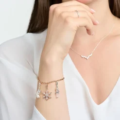 Thomas Sabo Snöflinga med vita stenar roséguld – 1903