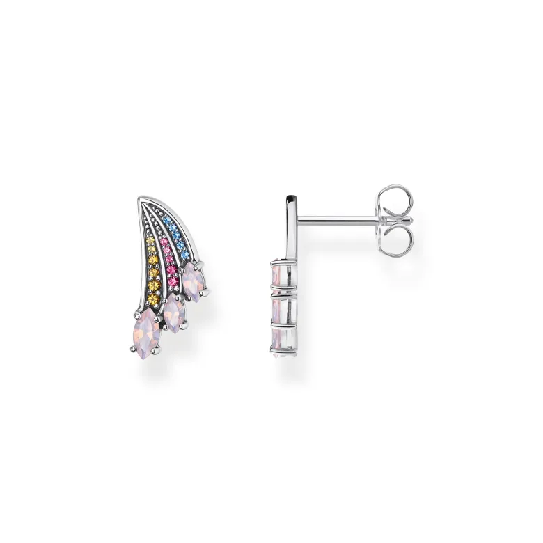 Thomas Sabo Stiftörhängen Färggrann Kolibri, Vingar Silver – H2101-348-7