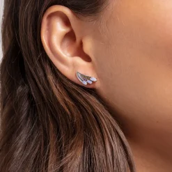 Thomas Sabo Stiftörhängen Färggrann Kolibri, Vingar Silver – H2101-348-7