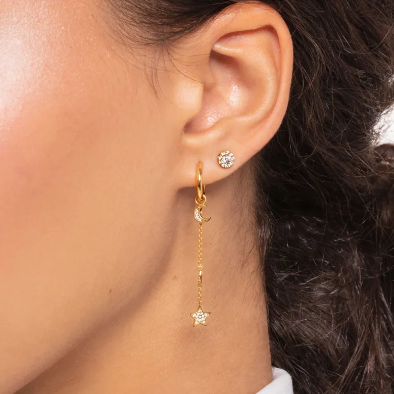 Thomas Sabo Stiftörhängen Individuellt Vita Stenar Guld – H2141-414-14