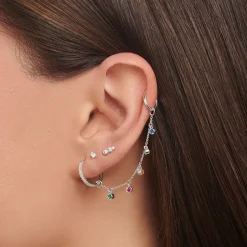 Thomas Sabo Stiftörhängen individuellt vit sten silver – H2148-051-14