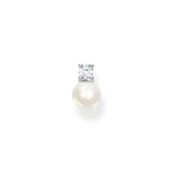 Thomas Sabo Stiftörhängen individuellt pärla med vit sten silver – H2214-167-14 (MEGA KAMPANJ)