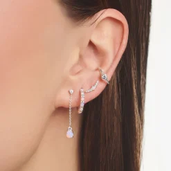 Thomas Sabo Stiftörhängen Vintage Opalfärgad Sten Rosa Skimrande – H2182-166-7