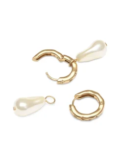 YLVA LI Bertha Pearl Örhängen Light Champagne Guld 6022