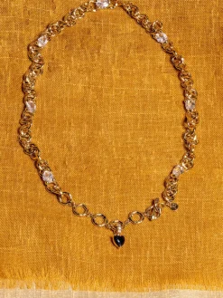 YLVA LI Embla Avantgarde Halsband Crystal – Guld
