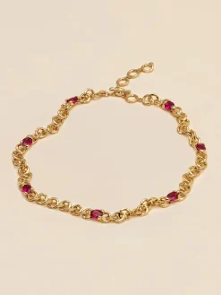 YLVA LI Embla Avantgarde Halsband Ruby – Guld