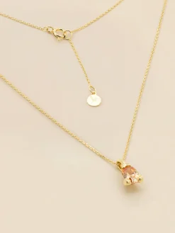 YLVA LI Embla Halsband Orange – Guld