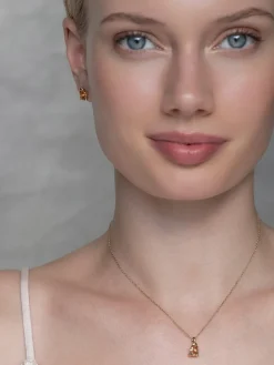 YLVA LI Embla Halsband Orange – Guld