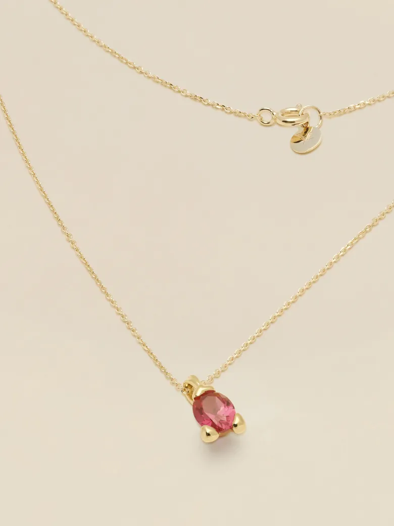 YLVA LI Embla Halsband Ruby – Guld