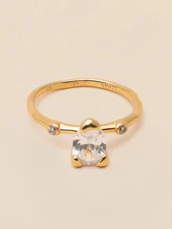 YLVA LI Embla Ring Crystal – Guld