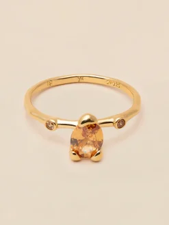 YLVA LI Embla Ring Orange – Guld