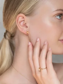 YLVA LI Embla Ring Orange – Guld