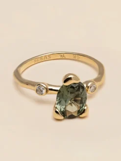 YLVA LI Embla Ring Tourmaline – Guld
