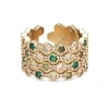 YLVA LI Halo Emerald Ring Guld 3032