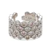 YLVA LI Halo Pink Champagne Ring Silver 3033