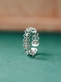 YLVA LI Mademoiselle Ring Crystal Silver 3081