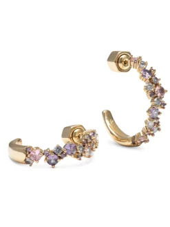 YLVA LI Meadow Avantgarde Örhängen Pink Amethyst Guld 6012