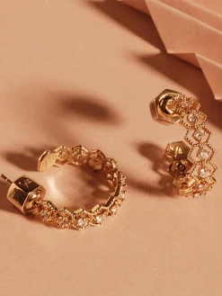 YLVA LI Nova Örhängen Crystal Guld 6061