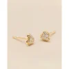 YLVA LI Pave Heart Diamond Örhängen – Gold 8651