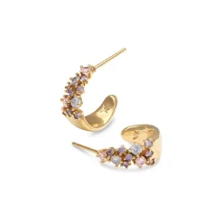 YLVA LI Petite Meadow Örhängen Pink Amethyst Guld 6002