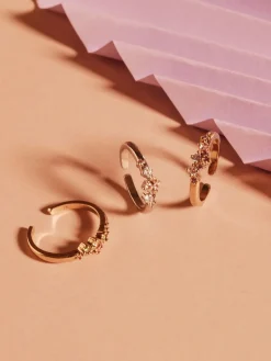 YLVA LI Petite Meadow Ring Pink Amethyst – Guld