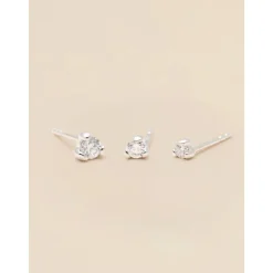 YLVA LI Signature Stud Diamond Örhängen 3,4mm – Silver 8626