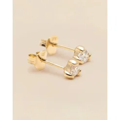 YLVA LI Signature Stud Diamond Örhängen 3,4mm – Gold 8625