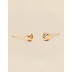 YLVA LI Stud Diamond Örhängen – Gold 8661
