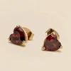 YLVA LI Venus stud Garnet – Guld