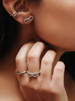 YLVA LI Yves Bow Ring Silver 3041